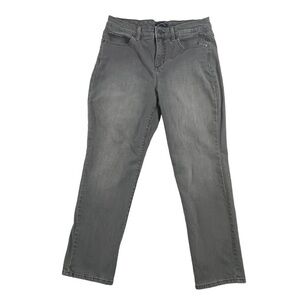 Bandolino Womens Gray Jeans Straight Leg Mandie Size 12S 10573